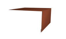 Планка околооконная простая 250х50 0,5 Satin Matt RAL 8004 терракота (3м)